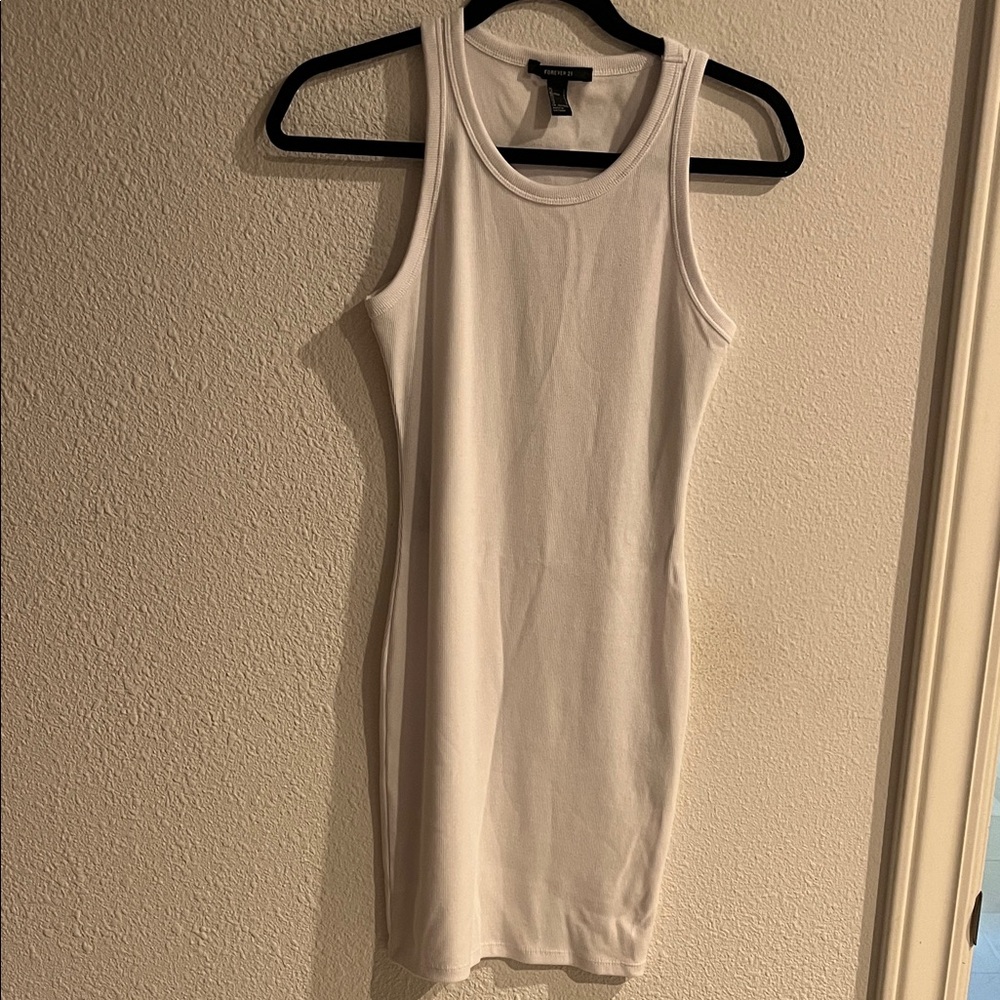 Forever 21 White Sleeveless Bodycon Dress